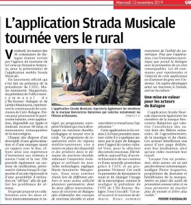 corse matin du 13 nov A strada musicale