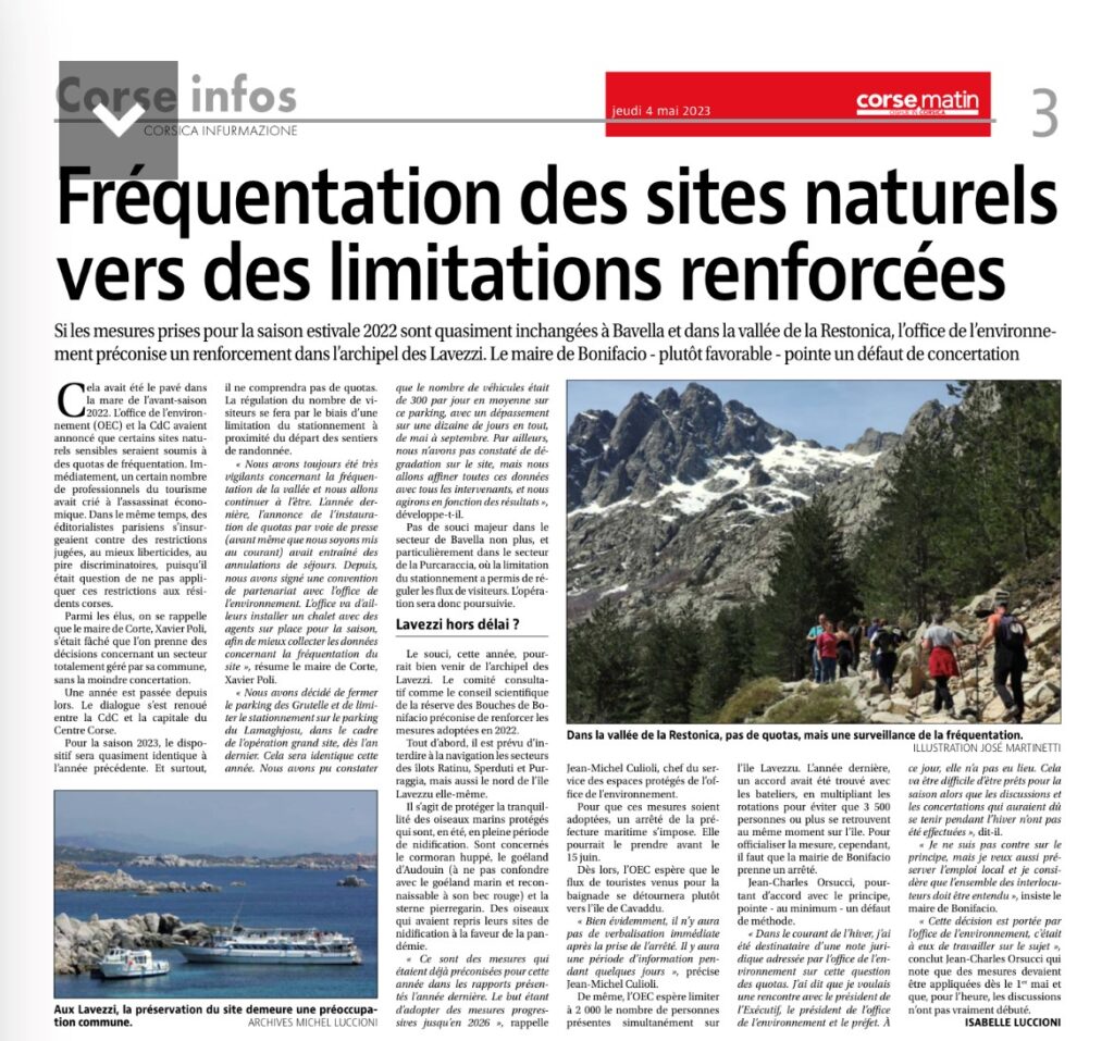 fréquentation des sites naturels vers des limitations renforcées